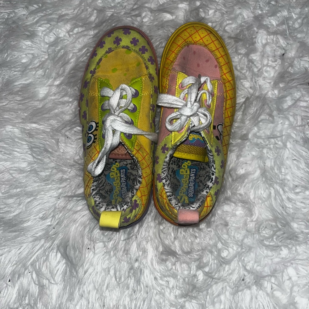 SpongeBob Squarepants Yellow & Purple Kids Cartoon Sneakers